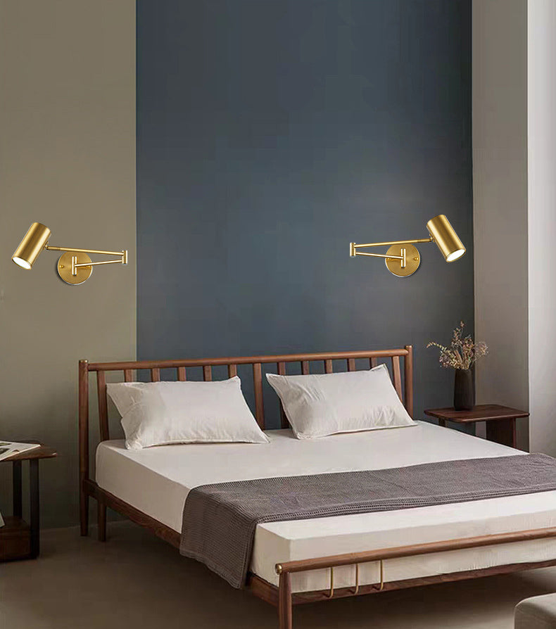 Luces de montaje de pared metálica de brazo columpio Estilo moderno Luces de pared de 1 luces de 1 luces