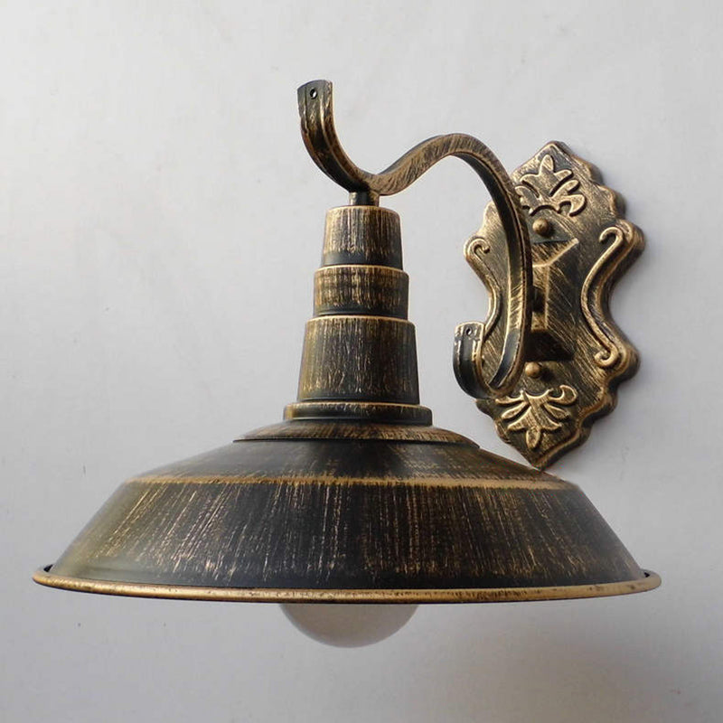 Iron Gooseneck Sconce Lighting Fixtures Industrial 1-Light Wall Light Shade
