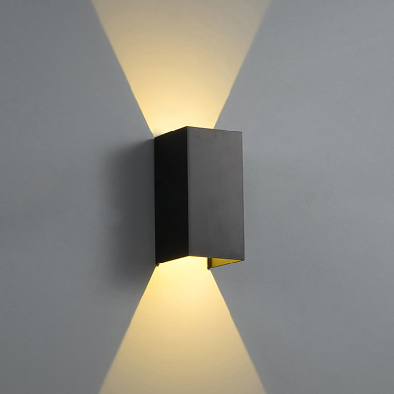 2 Leichter geometrische Wandleuchte Leuchten Moderner Stil Schwarz-Weiß-Aluminiumwandbeleuchtung