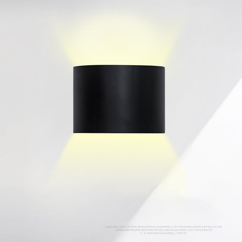 2 Leichter geometrische Wandleuchte Leuchten Moderner Stil Schwarz-Weiß-Aluminiumwandbeleuchtung