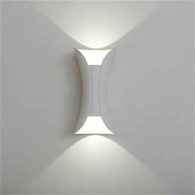 Aluminum Curved Wall Mounted Light Fixture Modern Style 2-Lights Sconce Lights