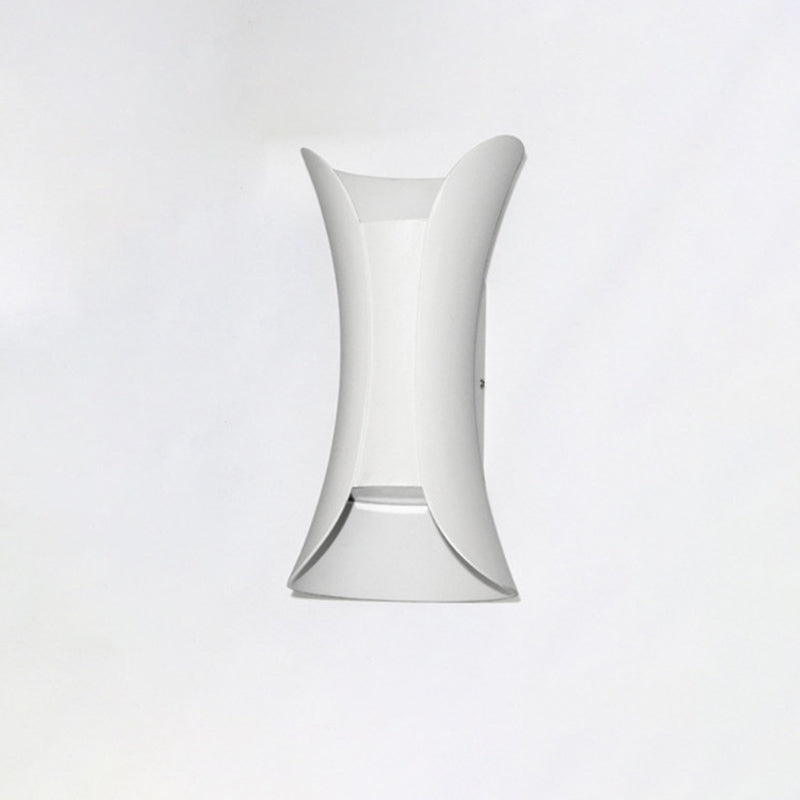 Aluminum Curved Wall Mounted Light Fixture Modern Style 2-Lights Sconce Lights