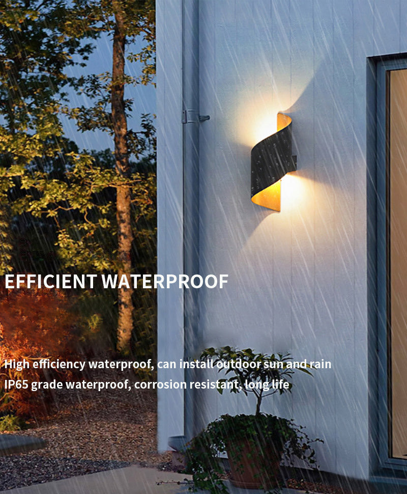 2-Lights Sconce Lights Modern Style Wrapped Aluminum Wall Lamps in Black and White