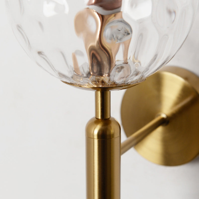 Oro e nero rotondo a muro leggero moderno in stile semplice vetro applique a luce singola