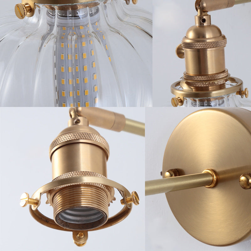 1-Licht geometrische Wandleuchten moderne einfache Style-Glas-Wandbeleuchtung in Gold