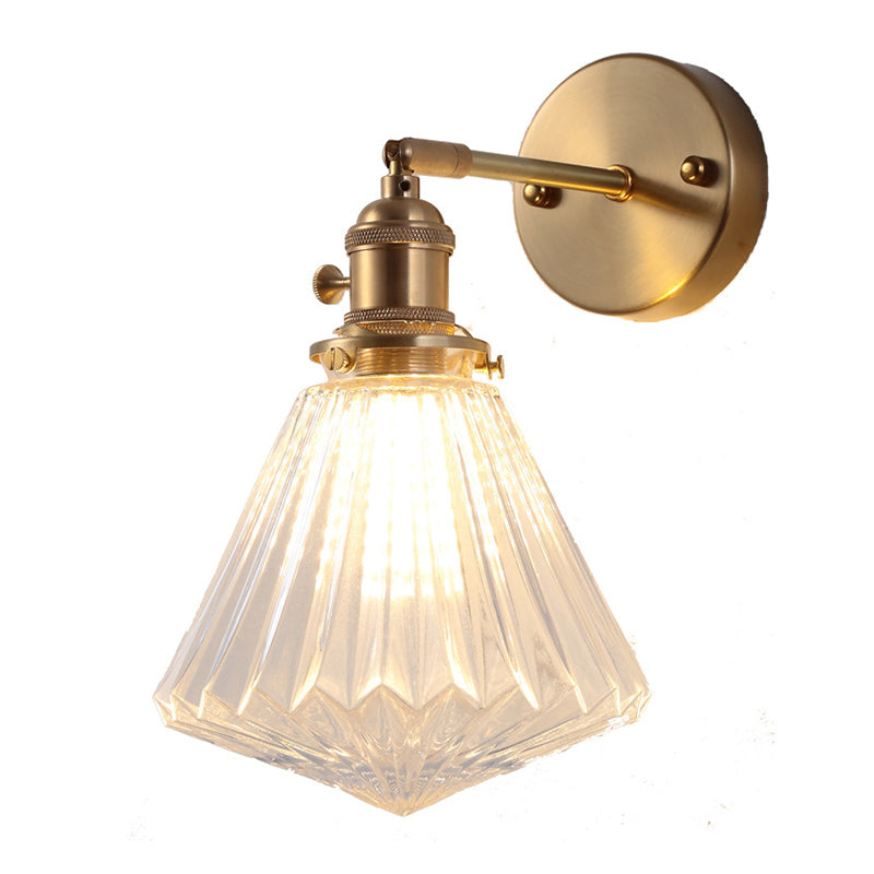 1-Licht geometrische Wandleuchten moderne einfache Style-Glas-Wandbeleuchtung in Gold