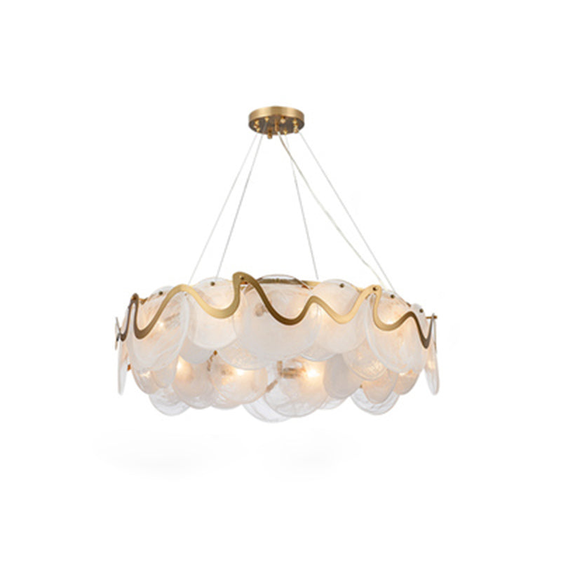 Glass Pendant Light Geometric Contemporary Ceiling Light for Living Room