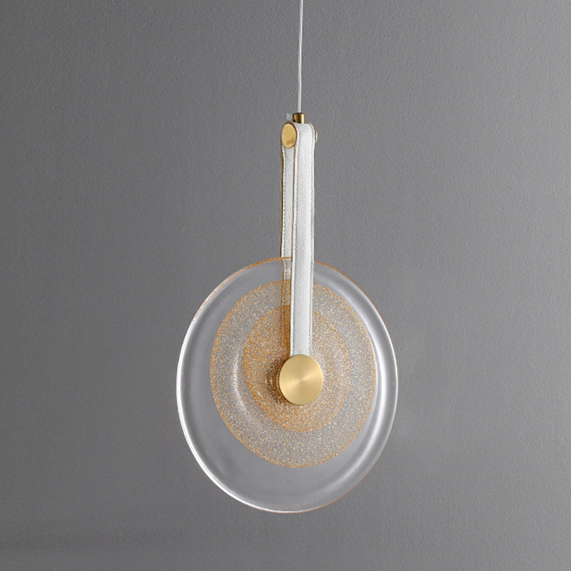 1-Licht-LED-Kreis zeitgenössischer Hanglampe-Kitglas Anhänger Licht für Schlafzimmer