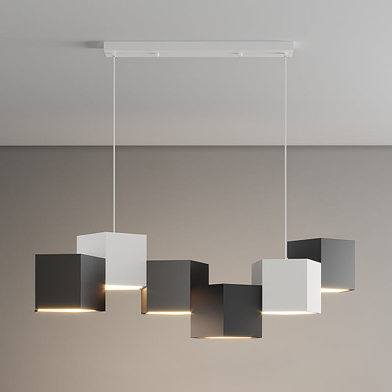 6 luminaires d'éclairage de l'îlot de pendentif linéaire de l'îlot de cuisine légers