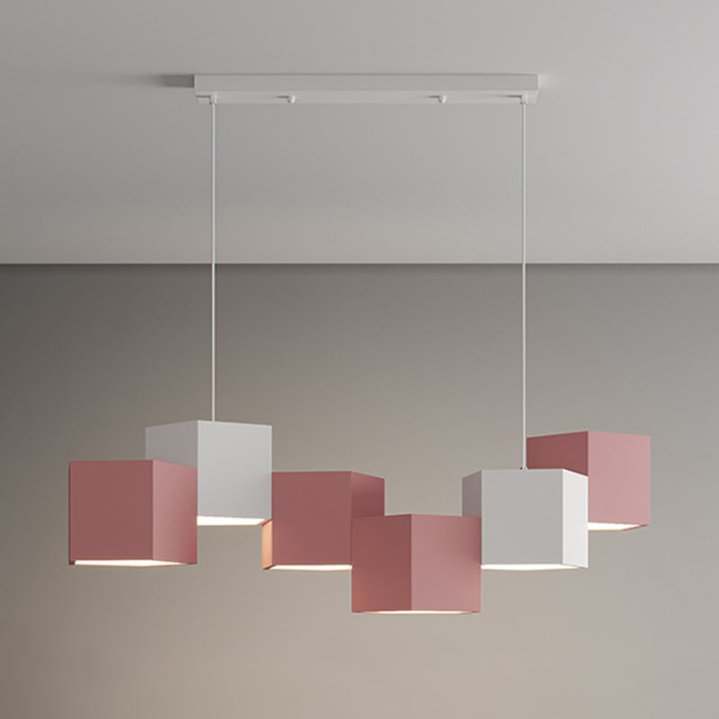 6 luminaires d'éclairage de l'îlot de pendentif linéaire de l'îlot de cuisine légers