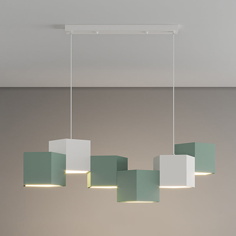 6 luminaires d'éclairage de l'îlot de pendentif linéaire de l'îlot de cuisine légers