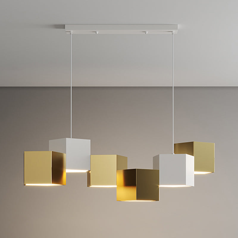 6 luminaires d'éclairage de l'îlot de pendentif linéaire de l'îlot de cuisine légers