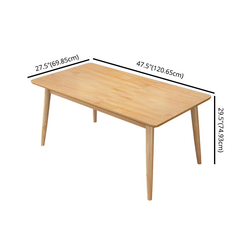 Moderner Stil Massivholz Top Esstisch Sets mit 4 Bein Basis -Essmöbeln für den Heimgebrauch