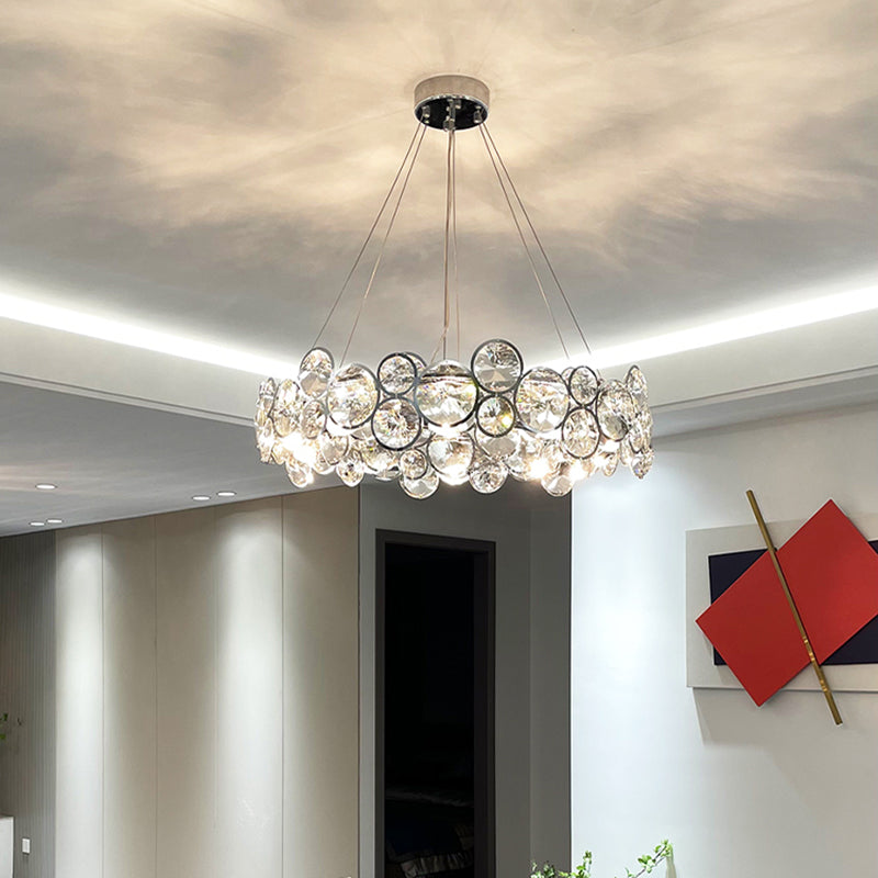 Bubbles Shape Crystal Chandelier Light Modern Style Dining Room Pendant Light