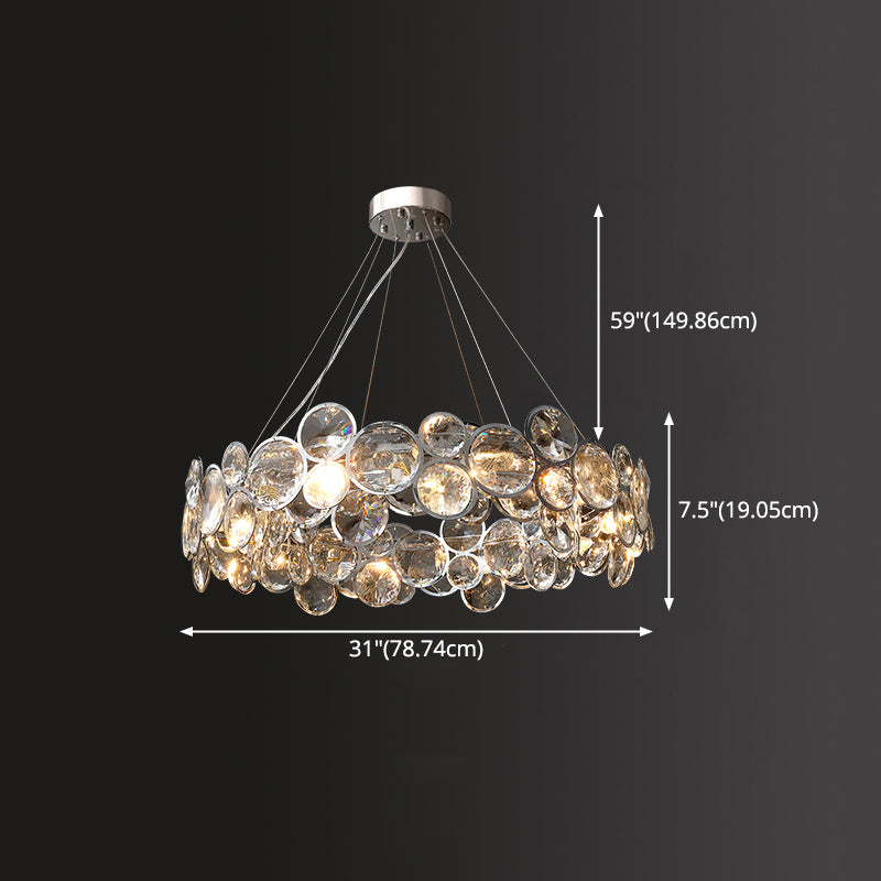 Bubbles Shape Crystal Chandelier Light Modern Style Dining Room Pendant Light