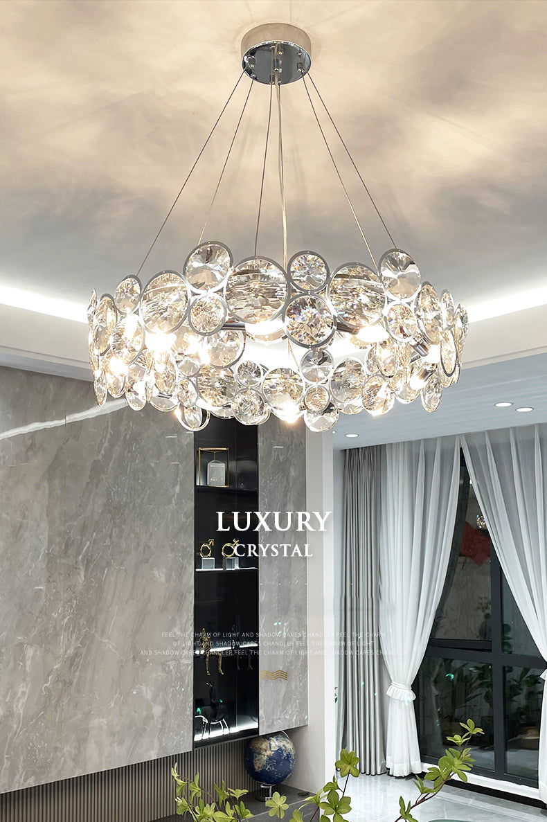 Bubbles Shape Crystal Chandelier Light Modern Style Dining Room Pendant Light