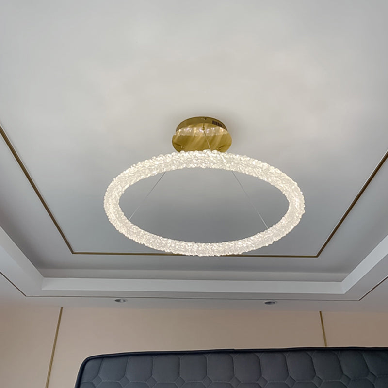 Ring Modern Chandeliers K9 Crystal LED Chandelier Lighting Fixtures for Living Room