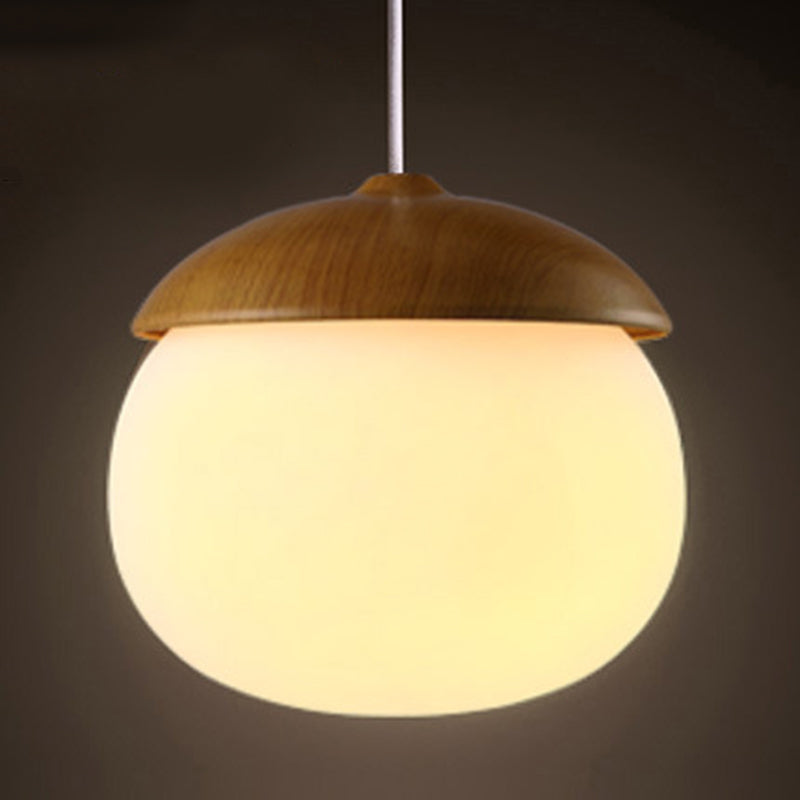 Illuminazione a sospensione a sfera di vetro contemporanea 1 lampada sospesa per la sala da pranzo