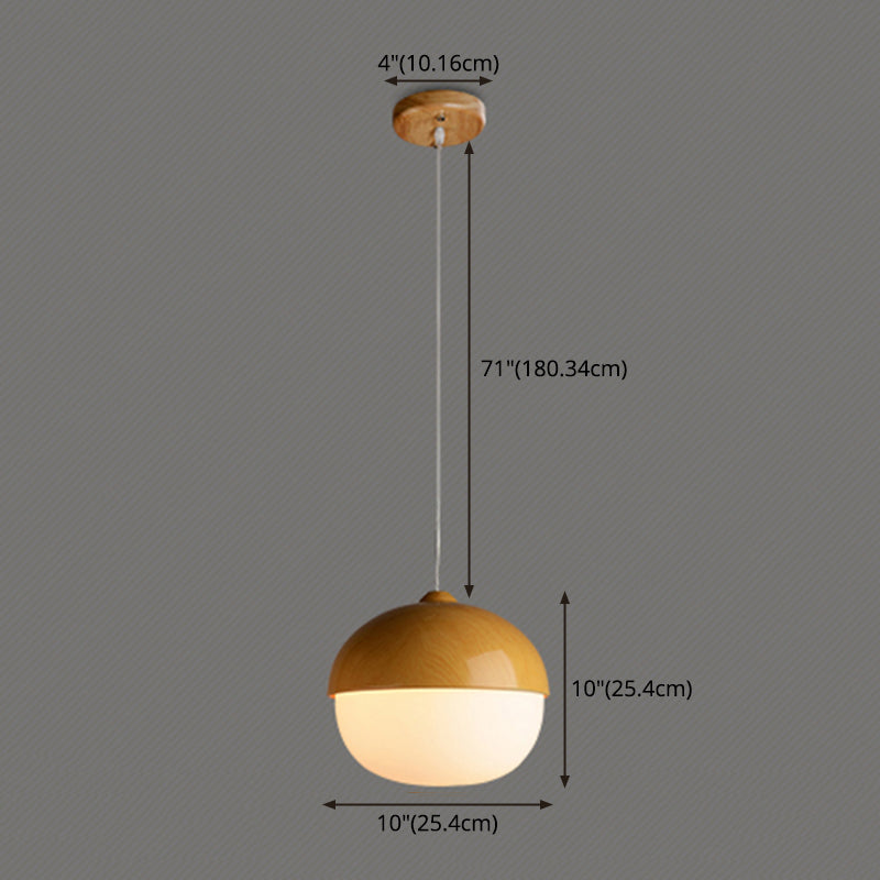 Illuminazione a sospensione a sfera di vetro contemporanea 1 lampada sospesa per la sala da pranzo