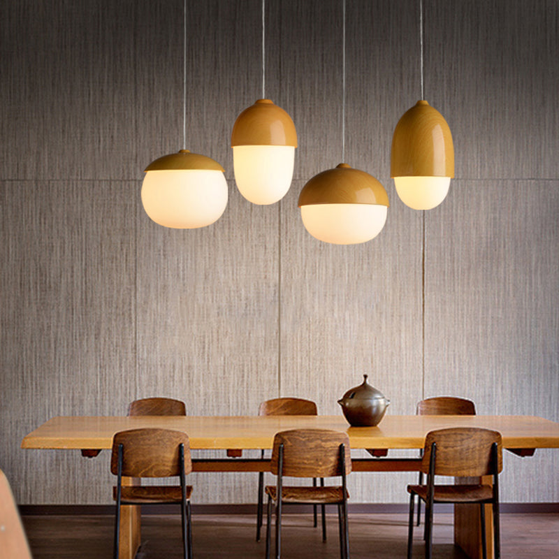 Illuminazione a sospensione a sfera di vetro contemporanea 1 lampada sospesa per la sala da pranzo