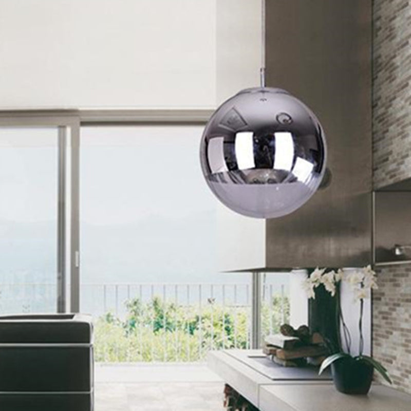 Glass Ball Pendant Lighting Modern 1 Head Hanging Lamp for Dinning Room