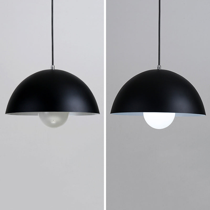 Dining Room Macron Hanging Light Bowl Shape Single Light Metal Modern Pendant Light