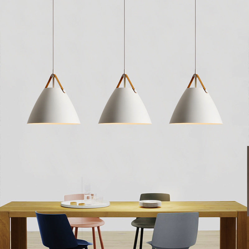 Macron Metal Hanging Light Nordic Style Pendant Light Cone Shape Hanging Light for Coffee Shop