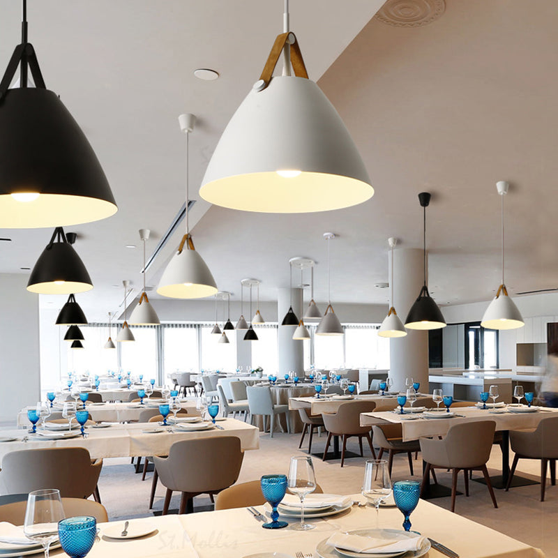 Macron Metal Hanging Light Nordic Style Pendant Light Cone Shape Hanging Light for Coffee Shop