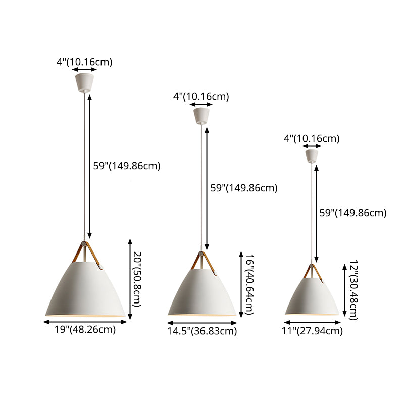 Macron Metal Hanging Light Nordic Style Pendant Light Cone Shape Hanging Light for Coffee Shop