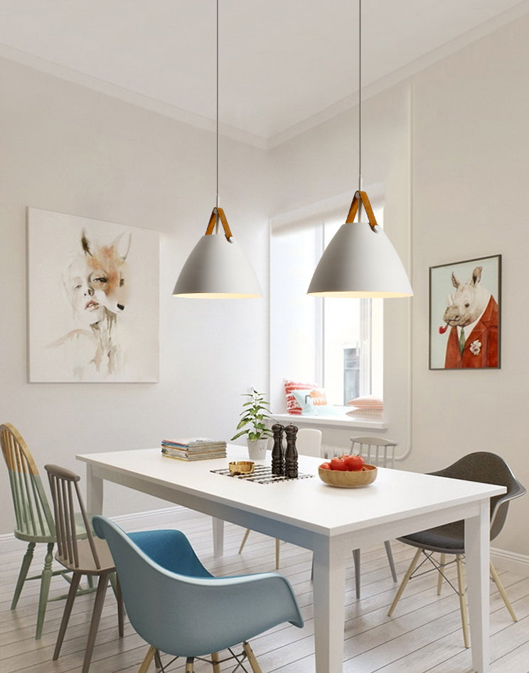 Macron Metal Hanging Light Nordic Style Pendant Light Cone Shape Hanging Light for Coffee Shop