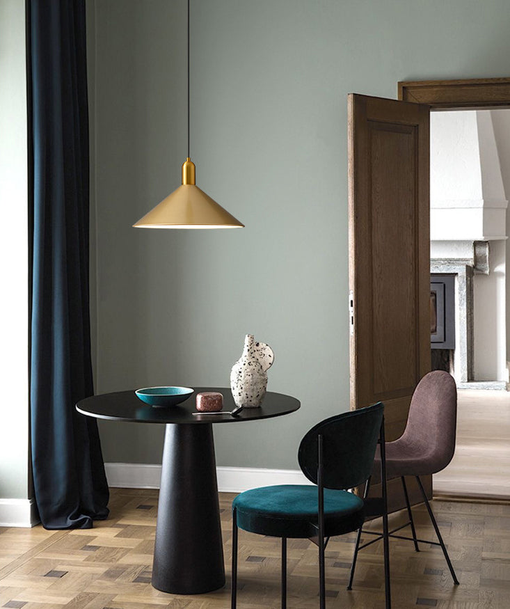 Postmodern Metal Hanging Light Pendant Light Conical Shape Hanging Light for Kitchen