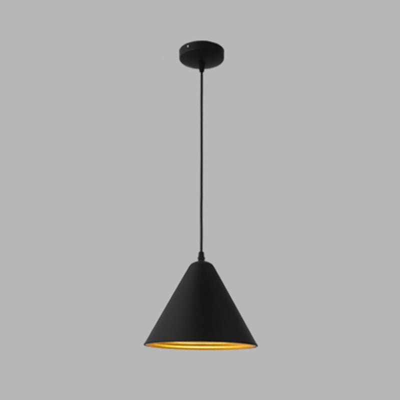 Kit de luz colgante de metal restaurante industrial sombreado en blanco lámpara colgante