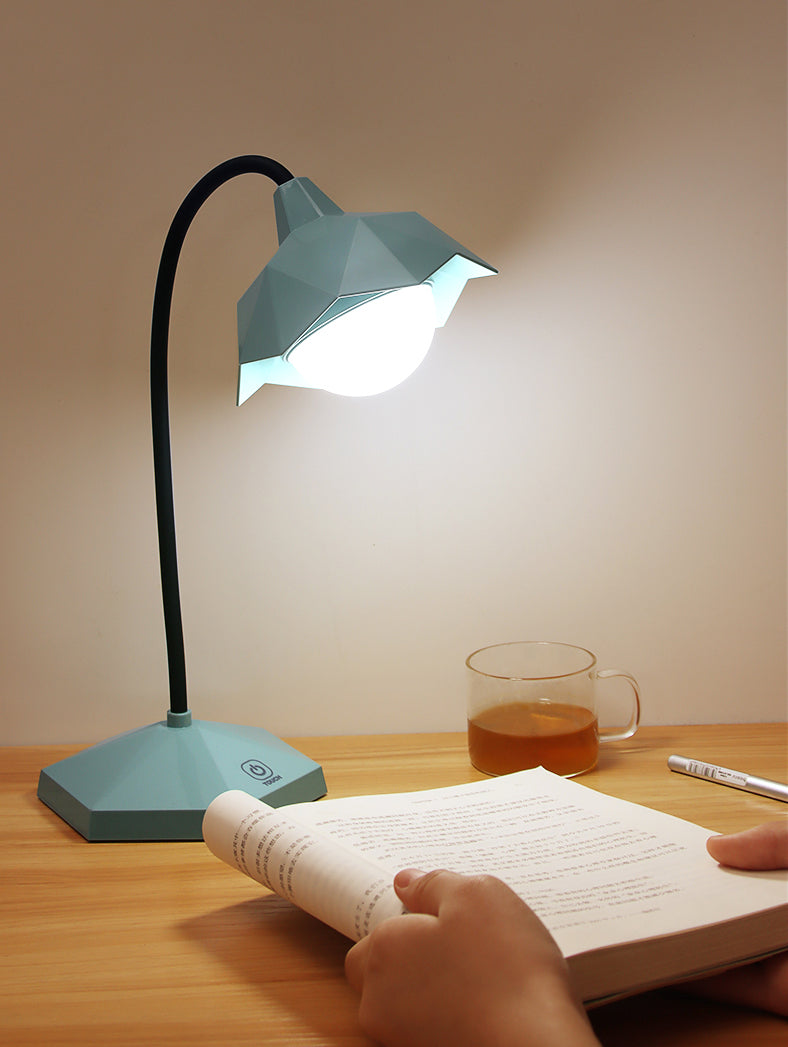 Tavola della camera da letto floreale luce in plastica in plastica lampada a LEAD LEAD con braccio flessibile