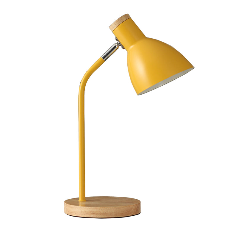 Macaron Simplicity Cone Table Lamp Metallic Nightstand Lamp for Bedroom