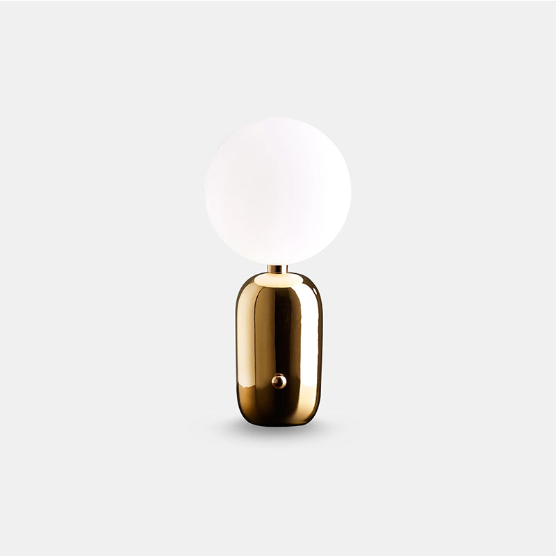 Ultra-modern Simplicity Globe Table Lamp White Glass Nightstand Lamp for Bedroom