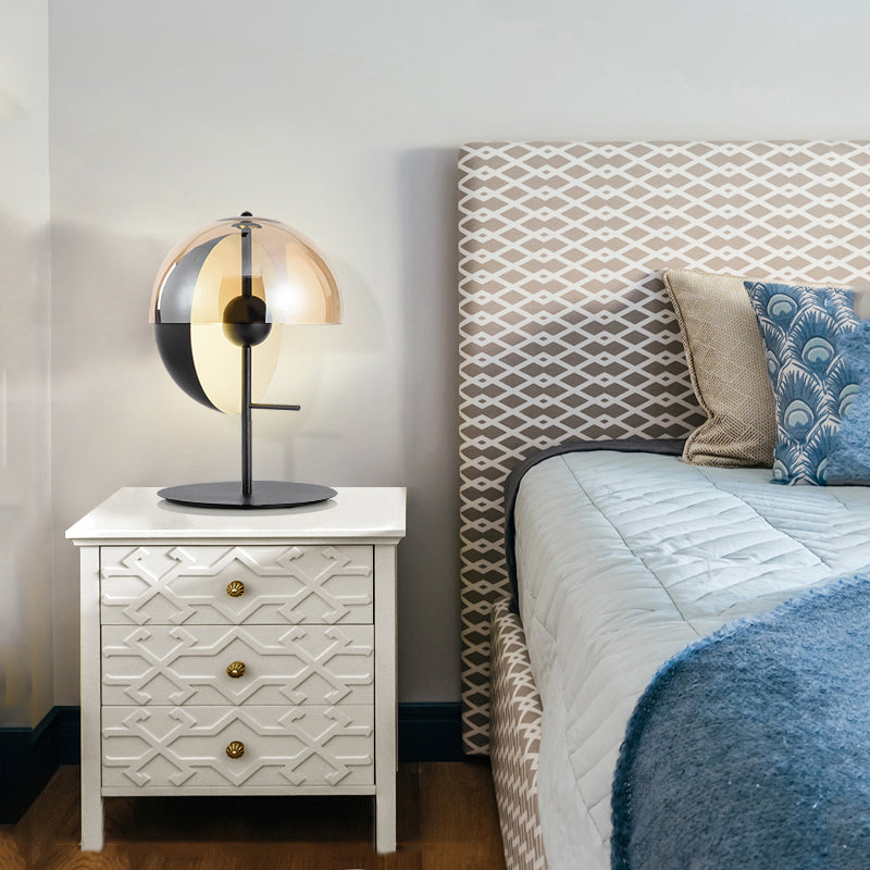 Lampada da tavolo a semicerchio di semplicità ultra-moderna lampada da comodino per camera da letto