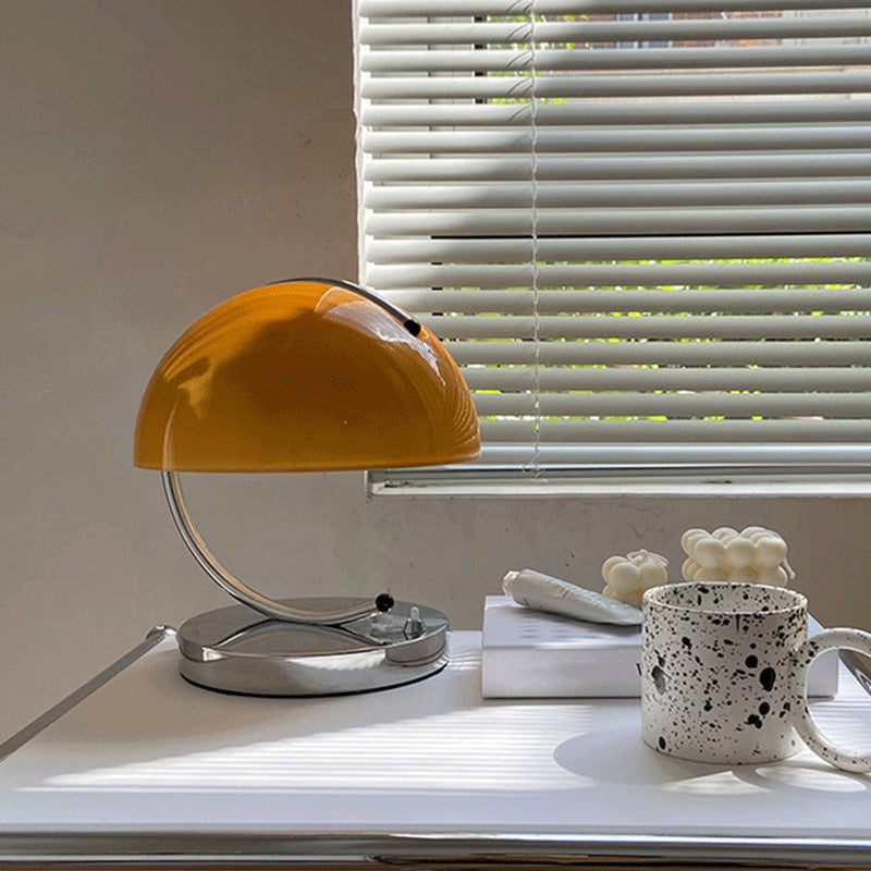 Ultramoderne eenvoud halfronde tafellamp handgeblazen glazen nachtkastje lamp voor slaapkamer