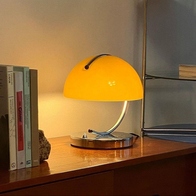 Ultramoderne eenvoud halfronde tafellamp handgeblazen glazen nachtkastje lamp voor slaapkamer