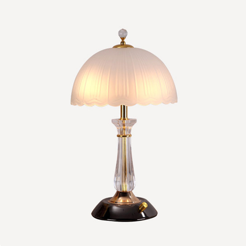 Ultra-moderne Einfachheit Domtisch Lampe weiße Glas Nachttisch-Lampe für Schlafzimmer