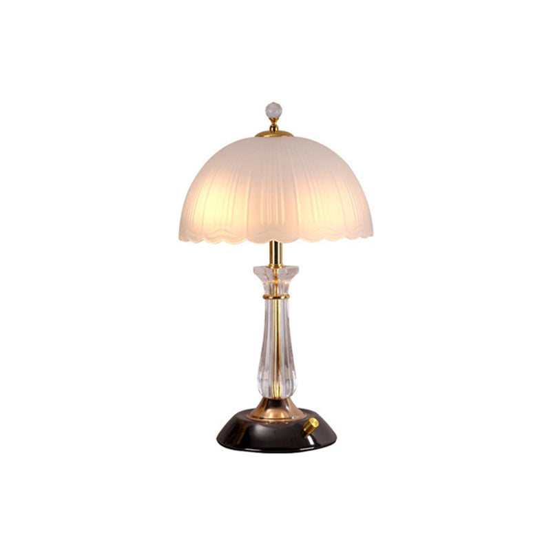 Ultra-moderne Einfachheit Domtisch Lampe weiße Glas Nachttisch-Lampe für Schlafzimmer