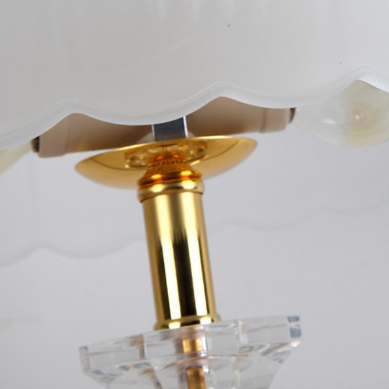 Ultra-moderne Einfachheit Domtisch Lampe weiße Glas Nachttisch-Lampe für Schlafzimmer