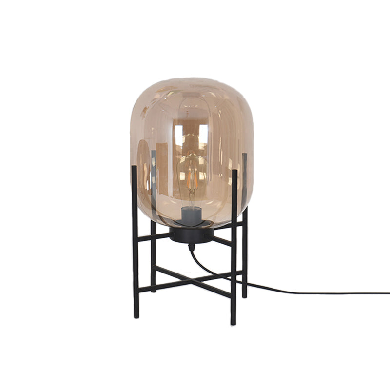 Ultramoderne eenvoud vat tafellamp glas nachtkastje lamp voor slaapkamer