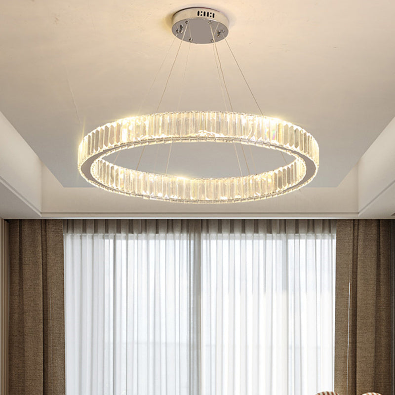 K9 Crystal Hanging Lights Minimalism Chandelier Lighting Fixtures for Living Room