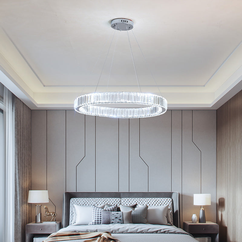 K9 Crystal Hanging Lights Minimalism Chandelier Lighting Fixtures for Living Room