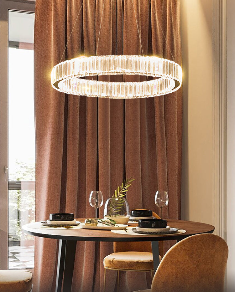 K9 Crystal Hanging Lights Minimalism Chandelier Lighting Fixtures for Living Room