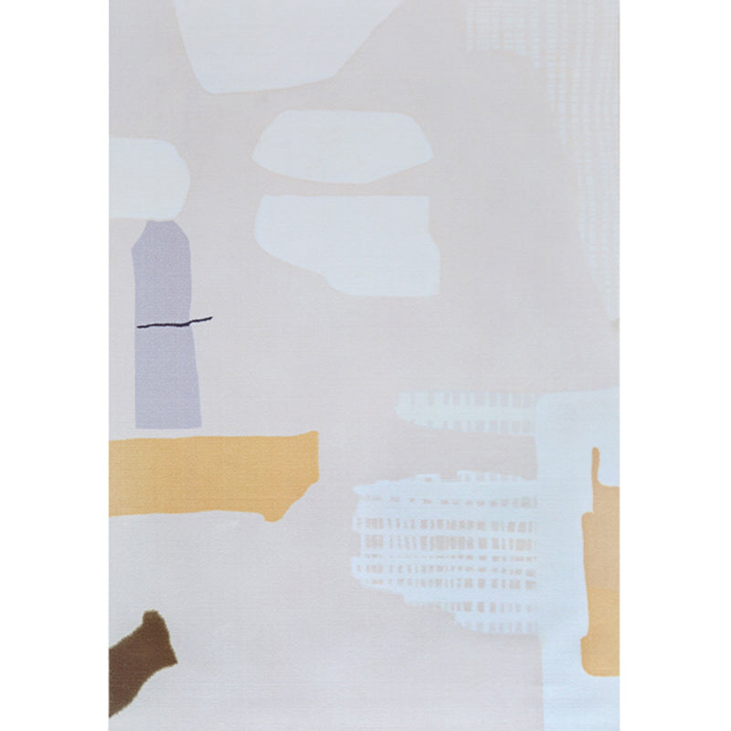 Multicolor Trendy Area Rug Polyester Abstract Print Rug Anti-Slip Backing Indoor Rug for Living Room