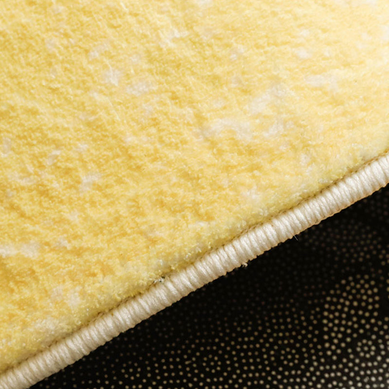 Apricot Tone Nordic Area Rug Polyester Abstract Color Block Rug Washable Indoor Rug for Living Room