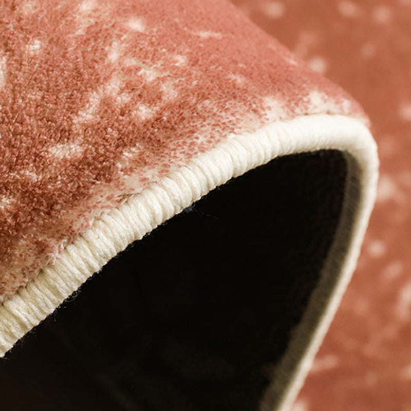 Apricot Tone Nordic Area Rug Polyester Abstract Color Block Rug Washable Indoor Rug for Living Room