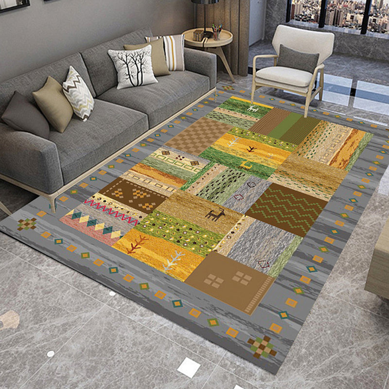 Multi-colour Boheems Area Trug Tribal Classicism Tap polypropyleen wasbaar tapijt voor woningdecoratie