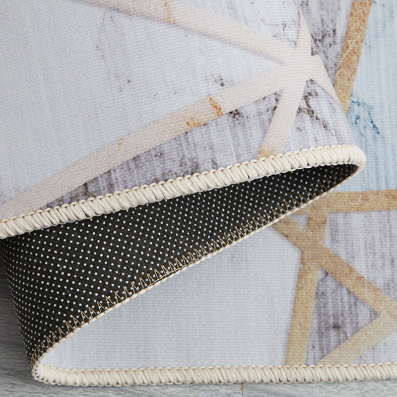 Mehrfarbiger moderner Teppich aus Polyester mit Pflanzenmuster, rutschfester Teppich für die Heimdekoration